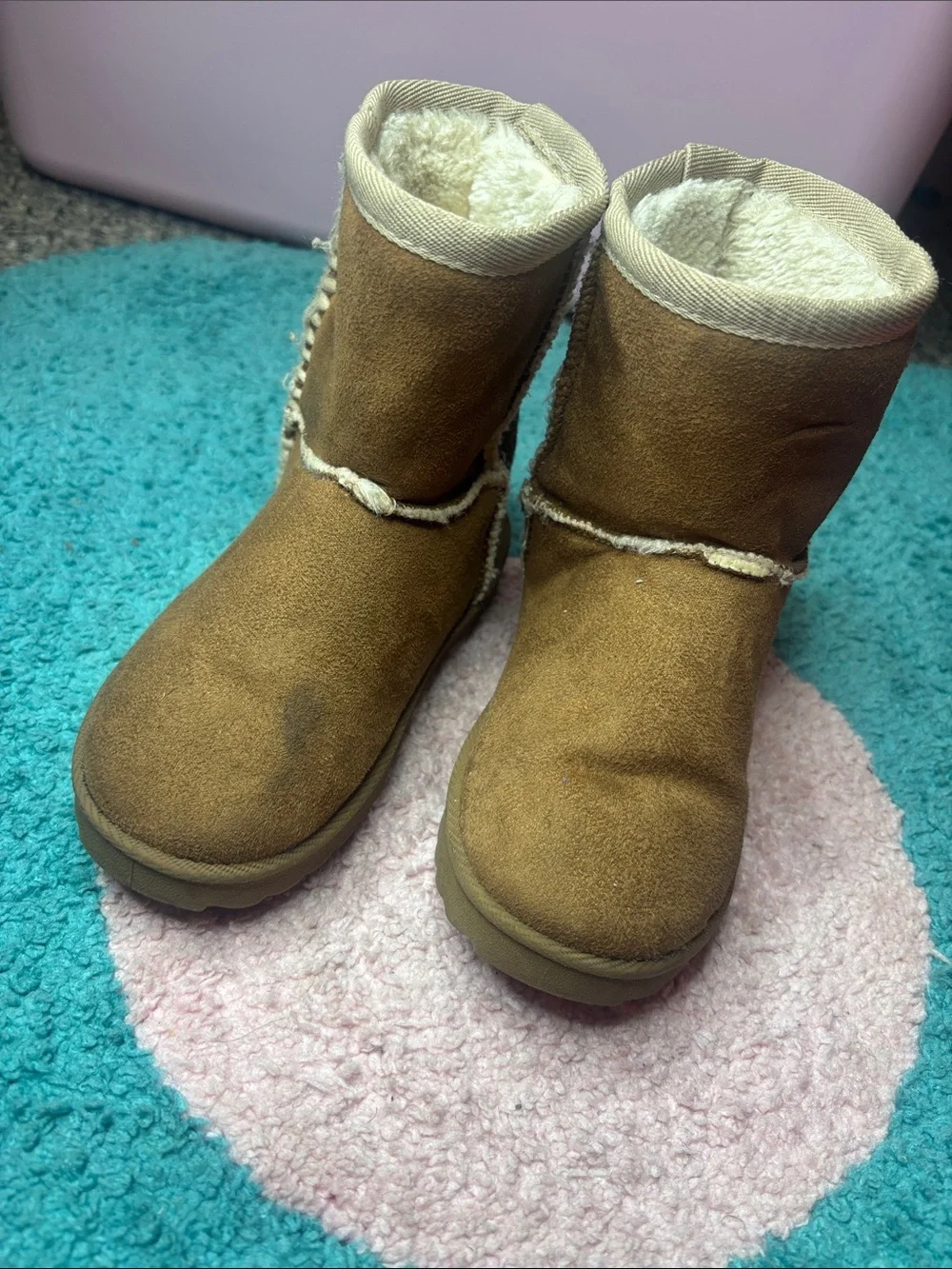 Cozy Kids Faux-Shearling Boots - Chestnut Brown